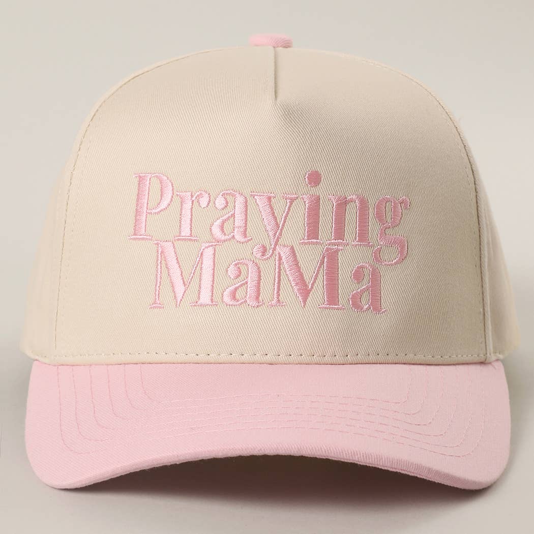 Praying MaMa Embroidery Two-Tone Trucker Hat