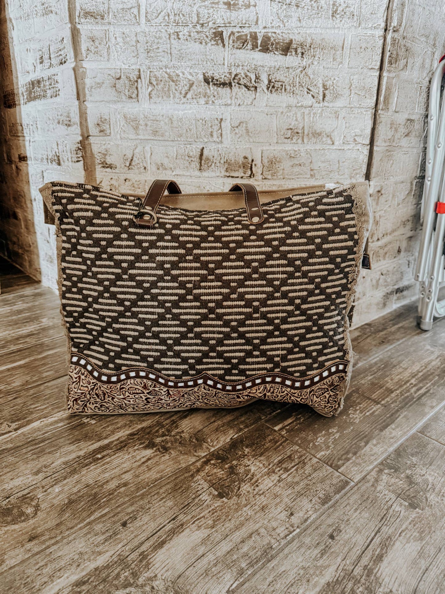 Embossed Leather Travel, Overnight Myra Weekender Bag