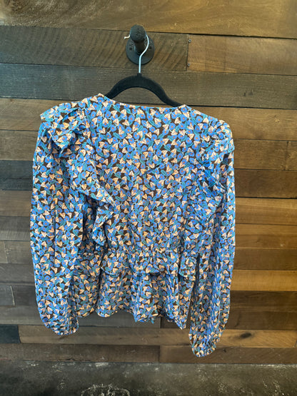Ruffle top - Blue