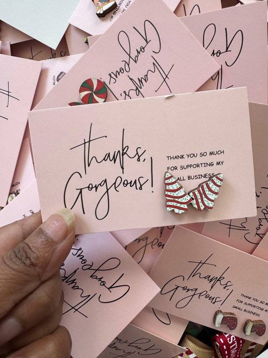 Wooden Christmas Studs