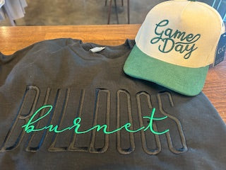 Two Tone Bulldog Embroidered Sweatshirt