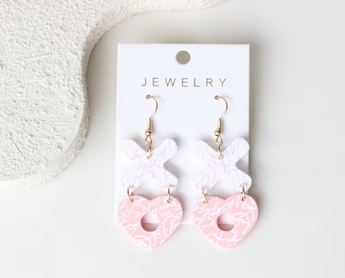 XO Heart Earrings