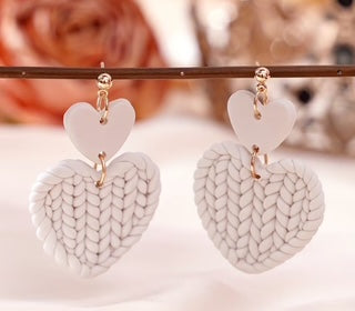 Braided Heart Earrings