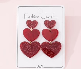 Acrylic Heart Earrings