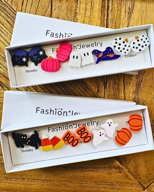 Boo Box Earring Set