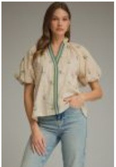 Floral V-neck Blouse