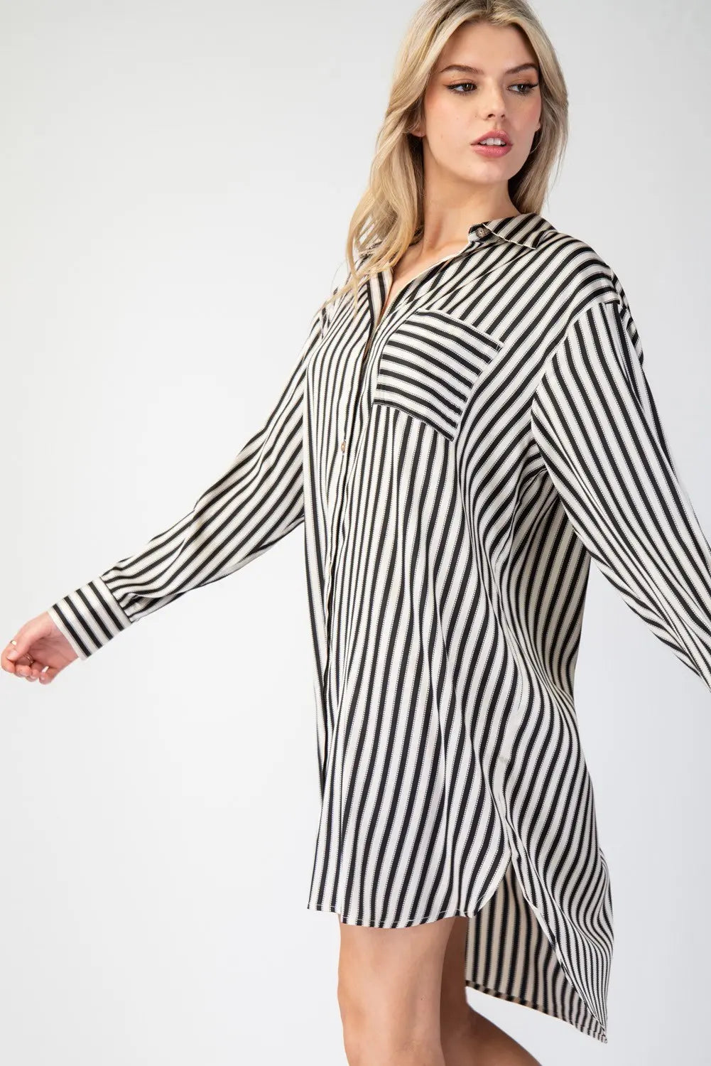 Plus Striped Mini Dress
