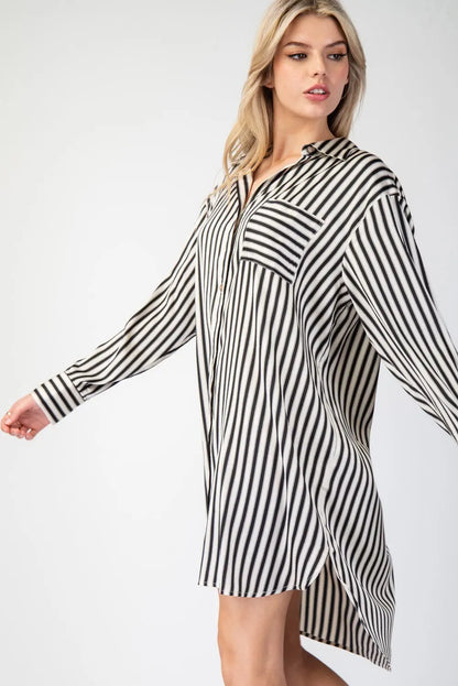 Plus Striped Mini Dress