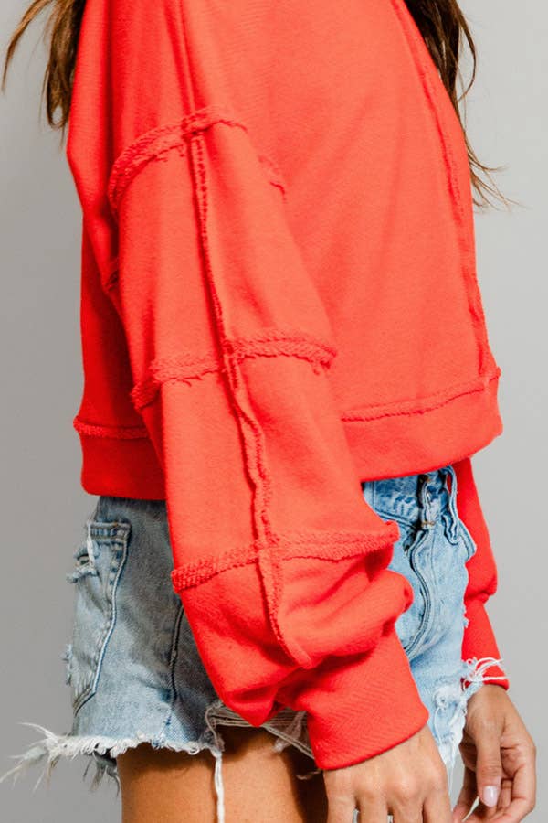 T2170 Solid Cropped Sweatshirt
