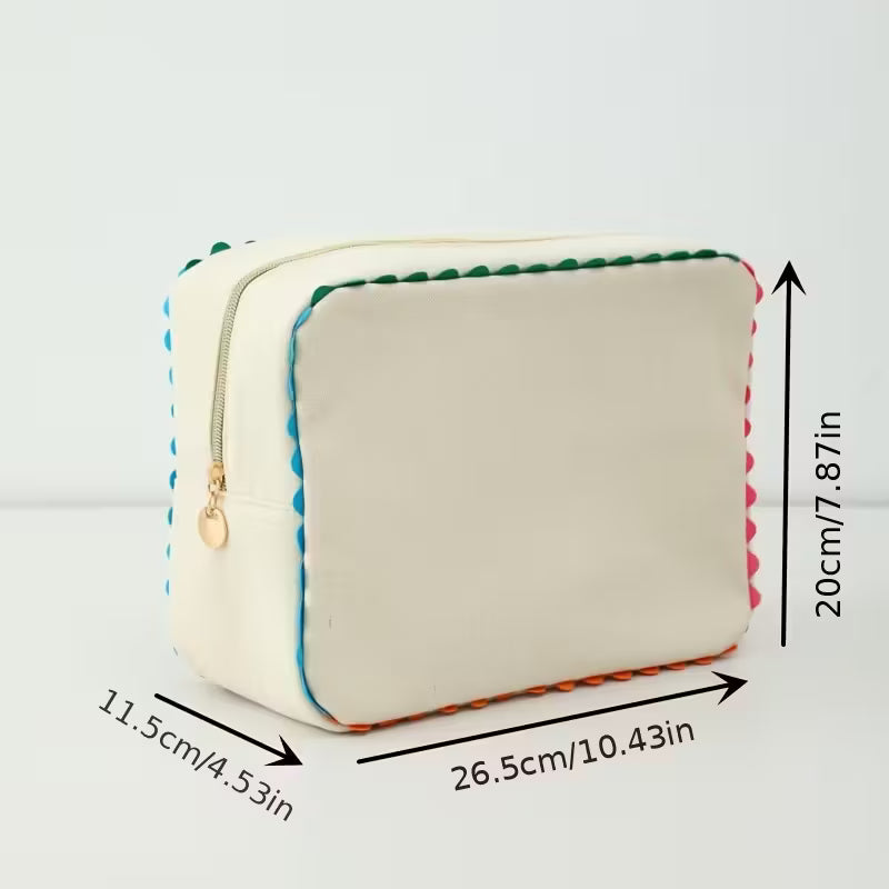 Make Up Bag with Colorful Trim