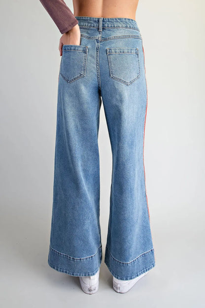 Side Striped Denim Jeans
