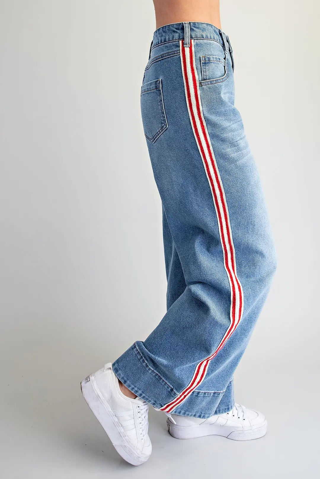 Side Striped Denim Jeans