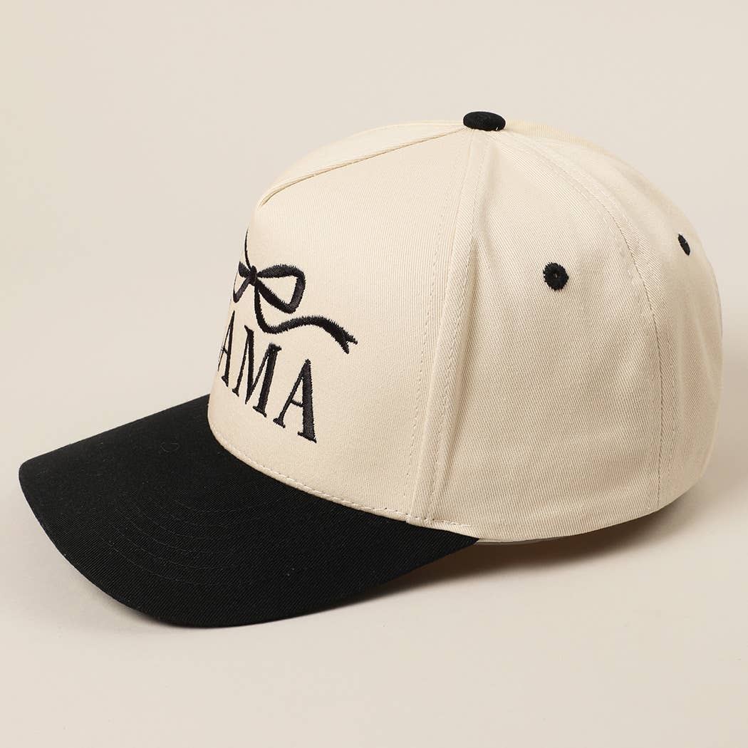 MAMA Ribbon Embroidered Two-Tone Trucker Hat