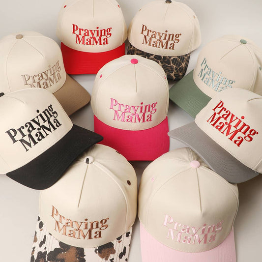 Praying MaMa Embroidery Two-Tone Trucker Hat