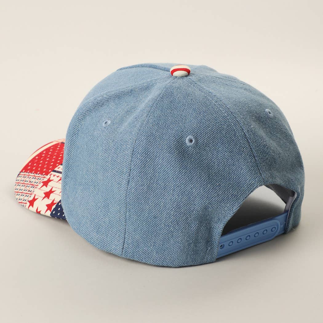 God's Country Embroidered Denim Trucker Hat