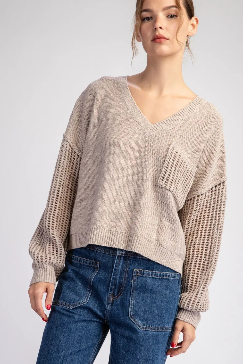 Plus Long Sleeve Sweater Top