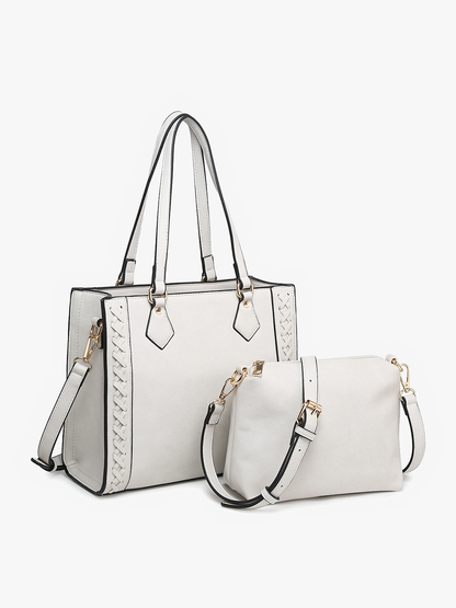 Betsy Structured Braided Crossbody/Satchel Bag | M2344