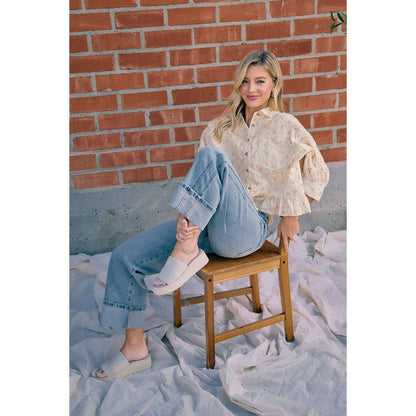 VINTAGE WASHED STRAIGHT JEANS WITH SIDE STITCH DETAIL
