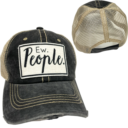 EW PEOPLE BALL CAP | UNISEX HAT | DISTRESSED