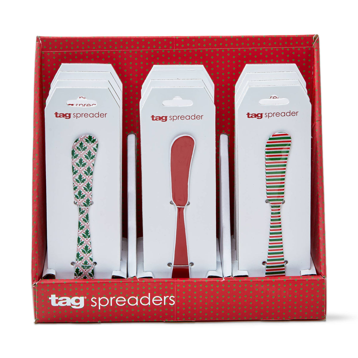Christmas Enamel Spreader Set, 12-CDU, Stainless Steel