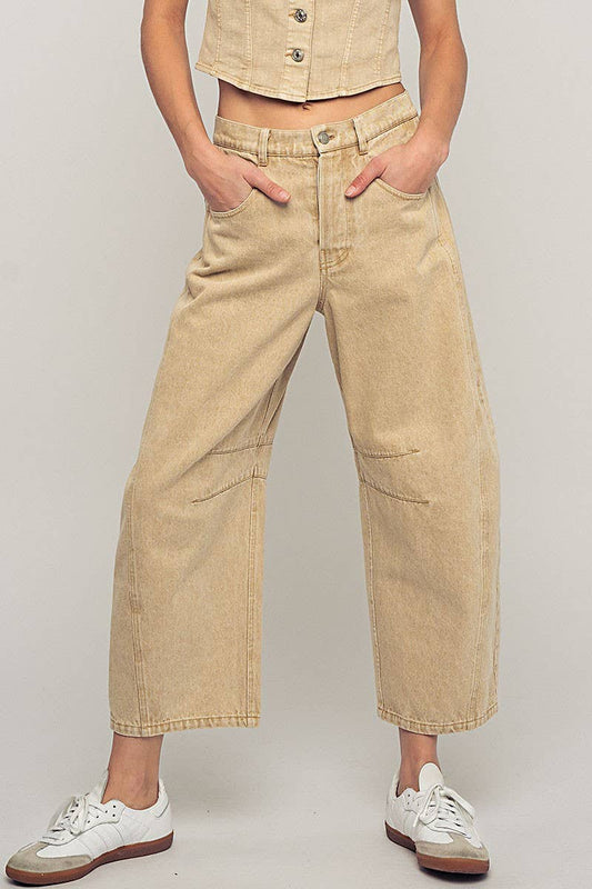 Time will Tell Barrel Jeans