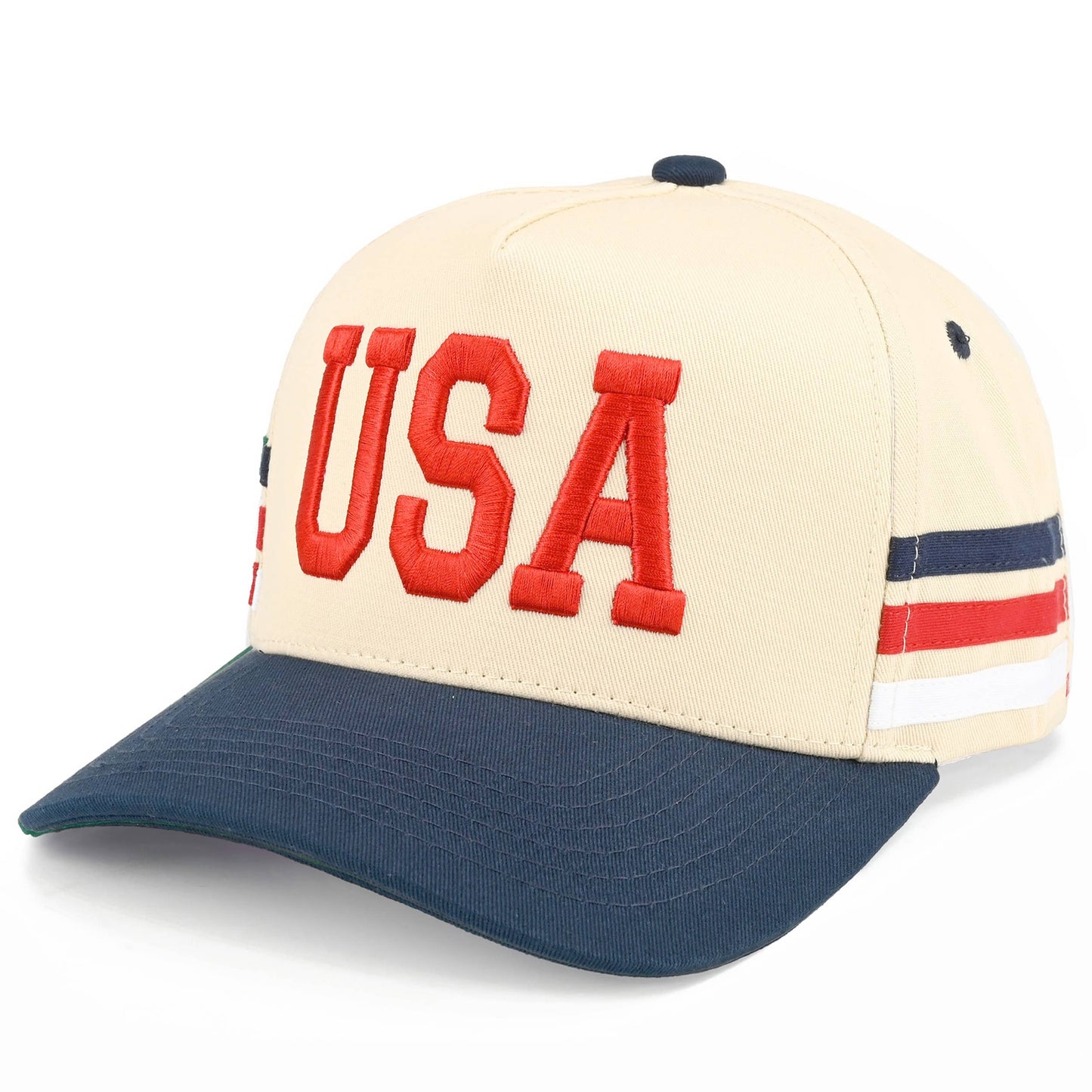C.C 3 Lines USA Letter on Two Tone Trucker Hat