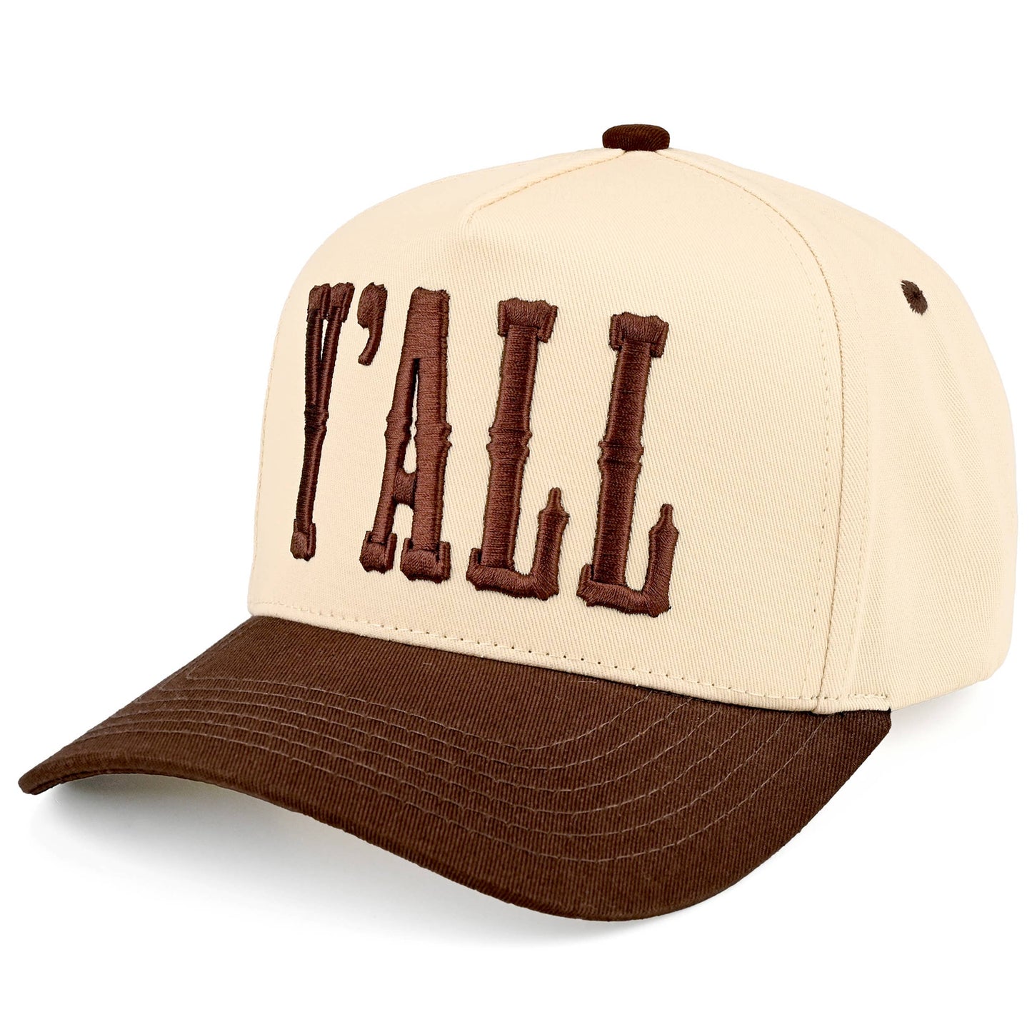 C.C Y'ALL Letter Embroidered Two Tone Trucker Hat