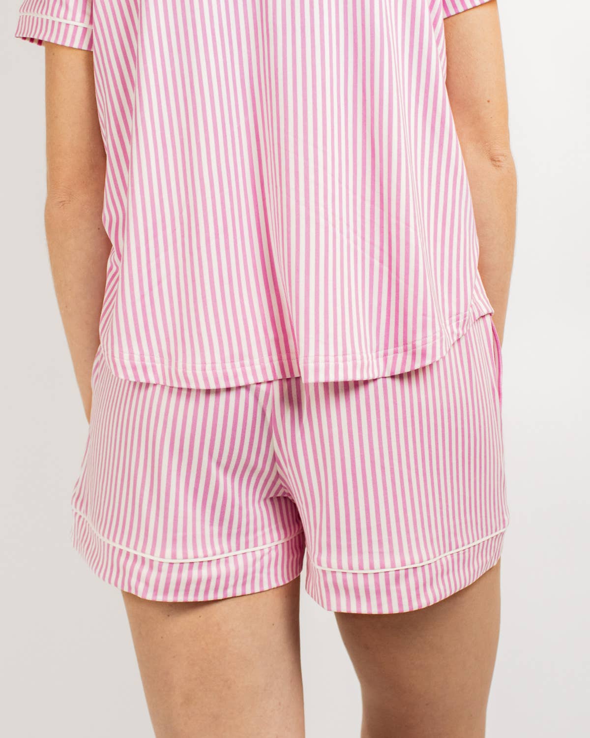 Pinstripe Sleep Shorts   Pink/White   -Asst.