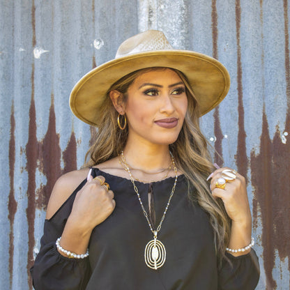 Double Strand Gold Necklace Genuine 18 K Gold Plated