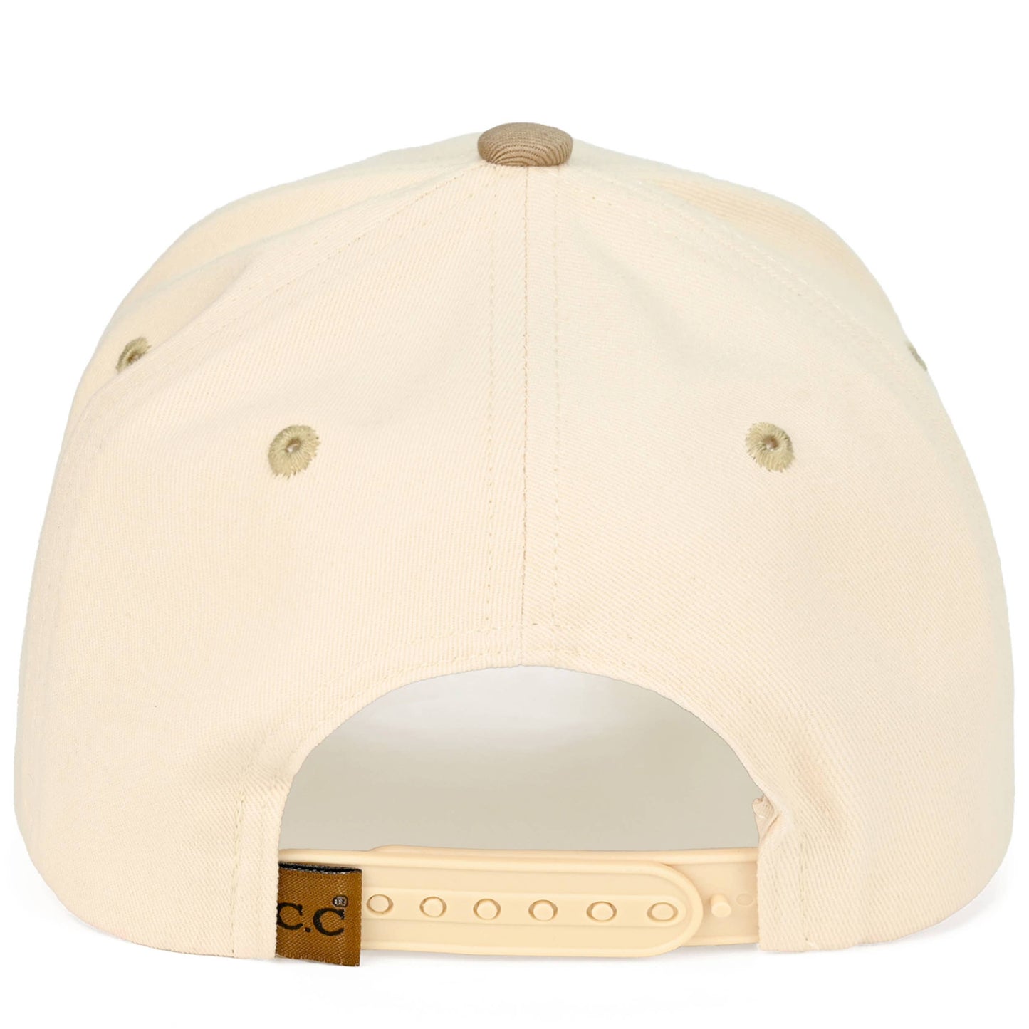 C.C AMEN Embroidered Letter Two Tone Trucker Hat