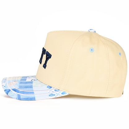 C.C SALTY Letter Embroidered on Two Tone Trucker Hat