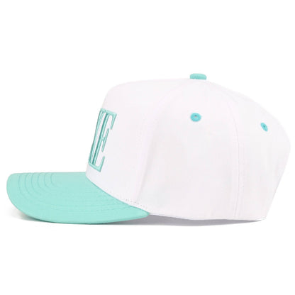 C.C LAKE Letter Embroidered Two Tone Trucker Hat