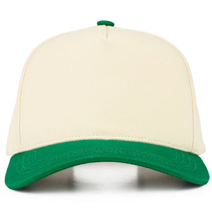 C.C Two Tone Cotton Criss-Cross Back Ponytail Trucker Hat