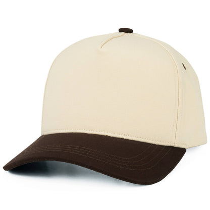 C.C Two Tone Cotton Criss-Cross Back Ponytail Trucker Hat