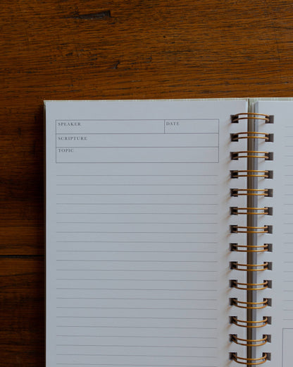 Sermon Notes Journal Pale Stripes