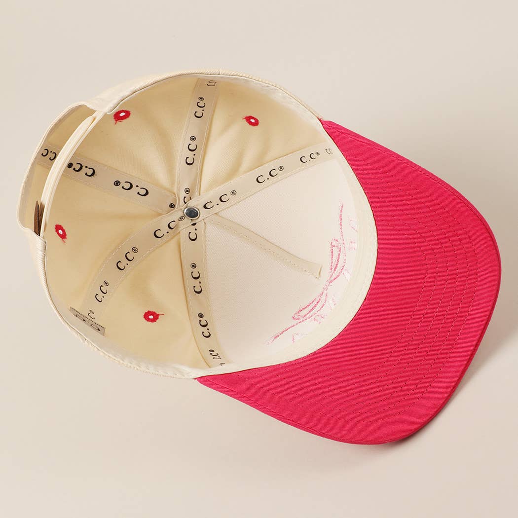 MAMA Ribbon Embroidered Two-Tone Trucker Hat