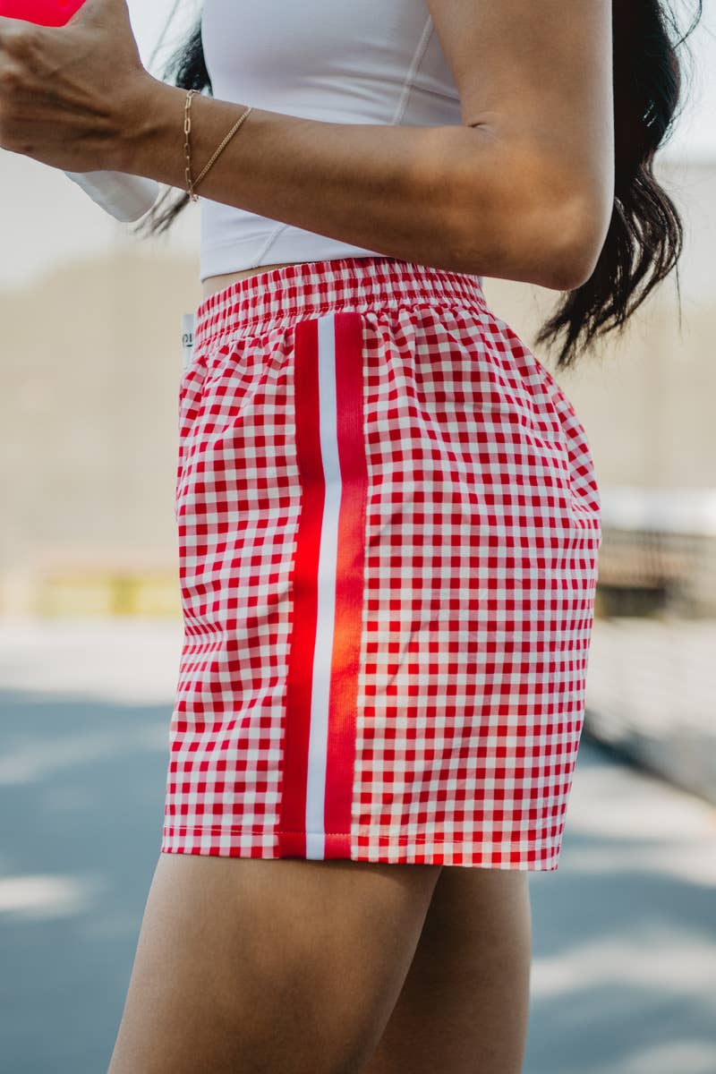 Red Plaid Wholesale Cute Women's Boxer Short
