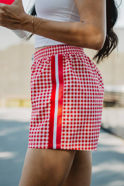 Red Plaid Wholesale Cute Women's Boxer Short