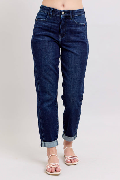 Dark Wash High Waisted Boyfriend Judy Blue