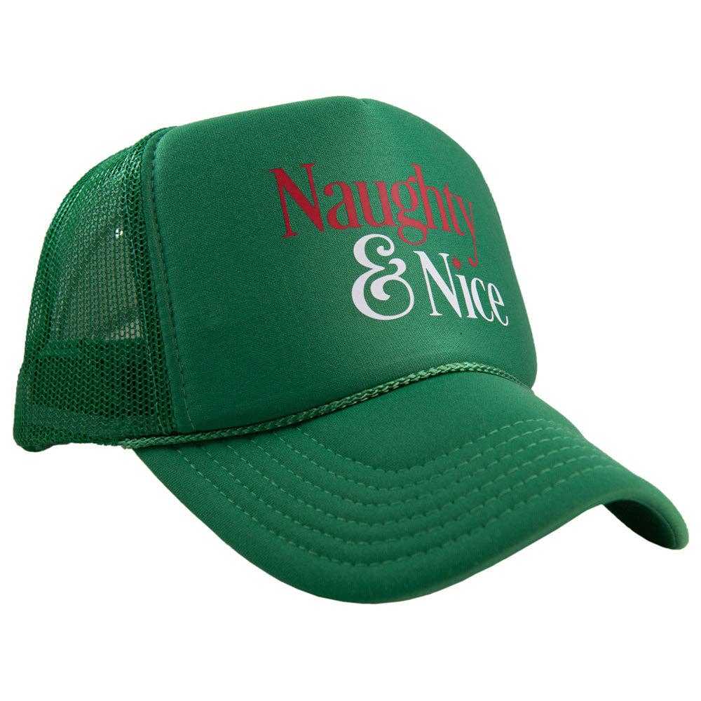 Naughty & Nice Christmas Foam Trucker Hat