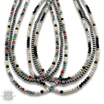 Multi-color and silver beaded necklace