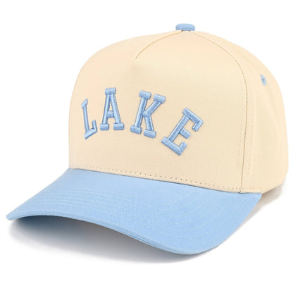 C.C LAKE Letter Embroidered Two Tone Trucker Hat