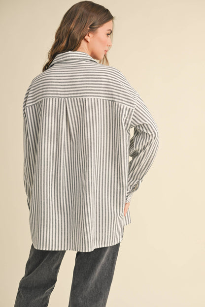 STRIPED PATTERN BUTTON DOWN SHIRTS