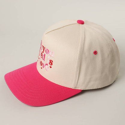 All You Need is Love Embroidery Two-Tone Trucker Hat