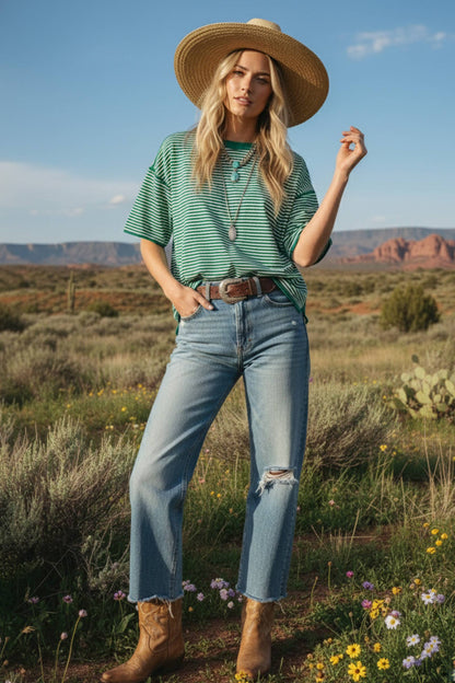 Striped Oversized Knit Top