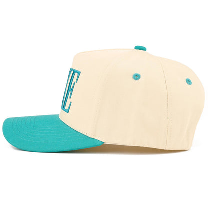 C.C LAKE Letter Embroidered Two Tone Trucker Hat