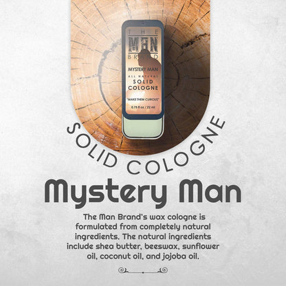Mystery Man Solid Cologne - Vintage Slide Tin - 0.75 Ounce