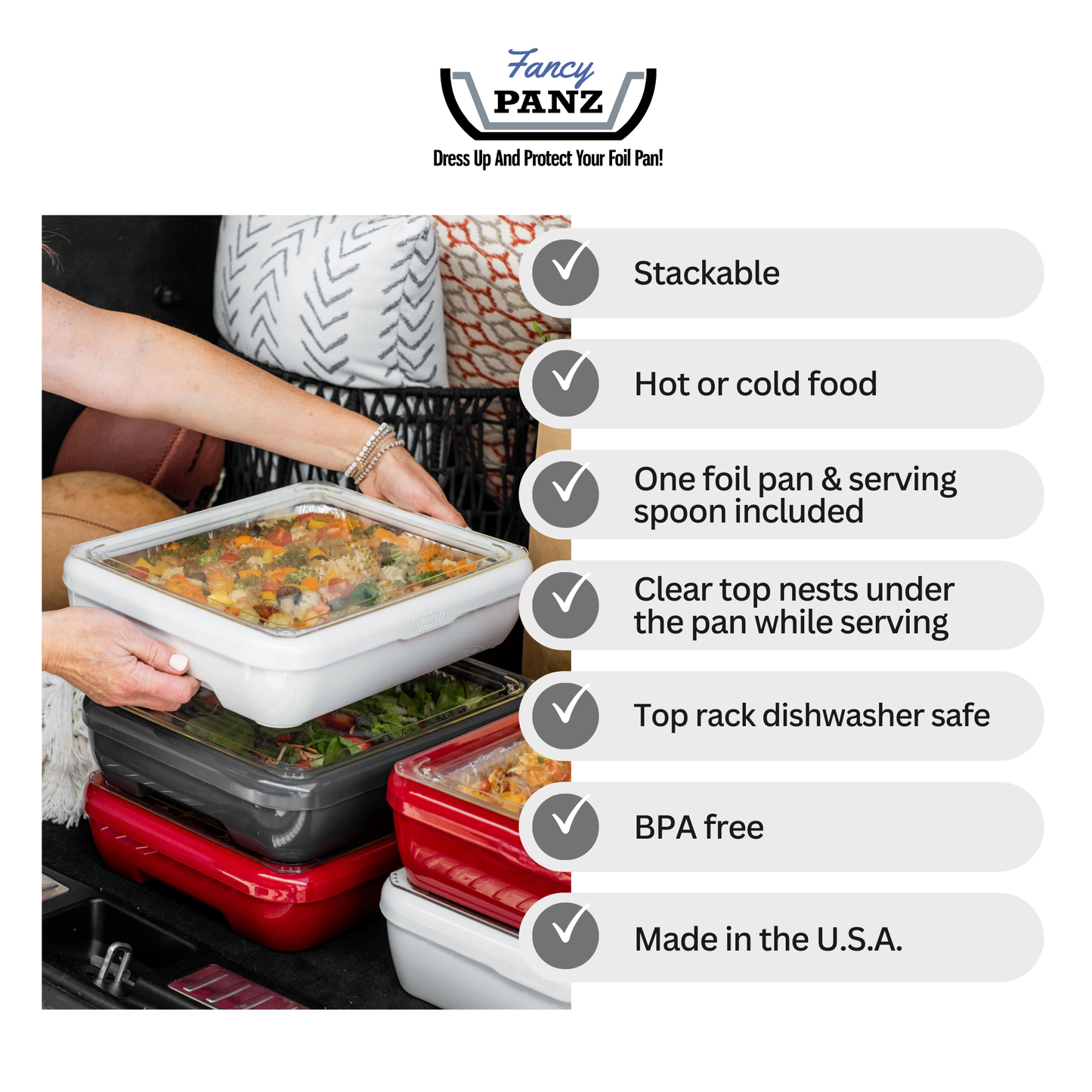 Fancy Panz Classic Set - Pan Frame w/ Lid & Serving Spoon - Charcoal