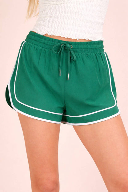 Tow Tone Activewear Shorts W/ Pantie Lining