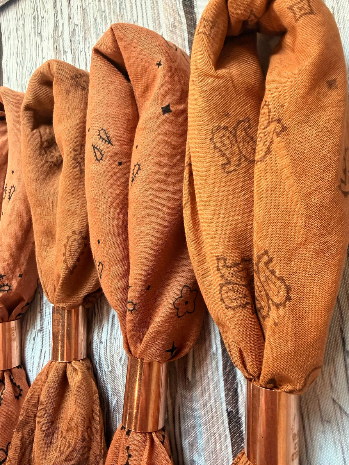 Burnt Orange Bandanas  (slides sold separately)